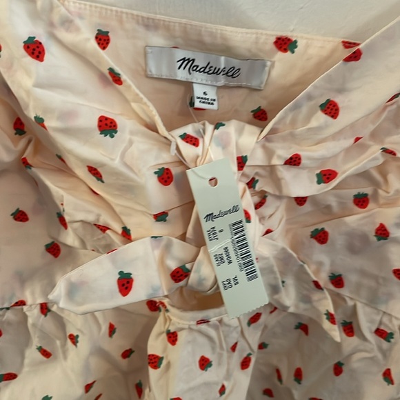 NWT Madewell strawberry print tank top - Picture 4 of 4